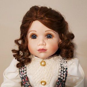 RARE Vintage “Autumn Berwick” Porcelain Doll “Laura” – 21” – LIKE NEW